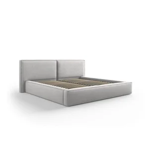 Arendal 160x200 cm – světle šedá postel s úložným prostorem