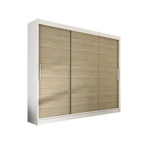 ASTON II Šatní skříň 250 cm bílo-dub Sonoma