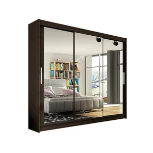 Aston III šatní skříň 250 cm, čokoládová