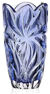 Aurum Crystal Váza Flora Blue 28 cm