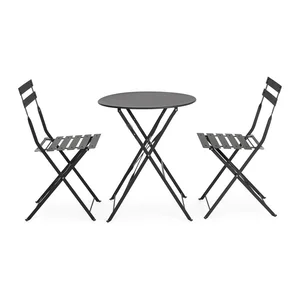 Austin: Antracitový ocelový jídelní set pro 2