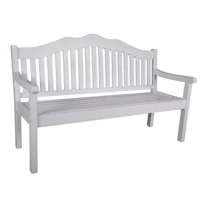 Austin: bílá dřevěná zahradní lavice Garden Pleasure