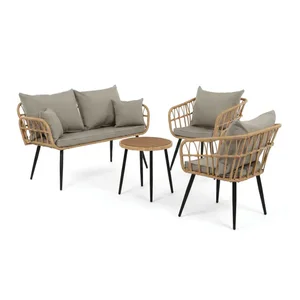 Autronic AZ-F1508 NAT Béžová – Zahradní sestava z polyratanu