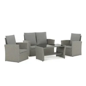 Autronic AZS-A1523 GREY – Zahradní sestava z polyratanu