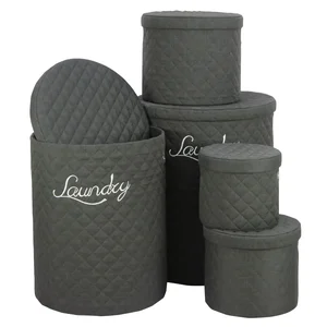 Autronic DT3007 BK – Sada 5 kulatých košů na prádlo