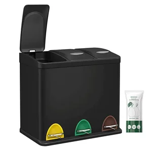 Autronic koš na tříděný odpad s pedály AUK-E1124 BK