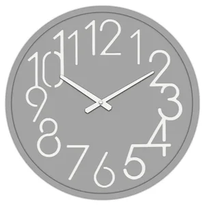 Autronic Nástěnné hodiny HW4023 GREY-LT, průměr 60 cm