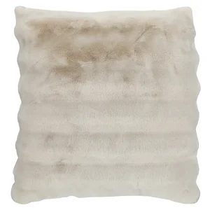 Autronic polštář POL1218 – umělá kožešina, khaki, 60 × 60 cm