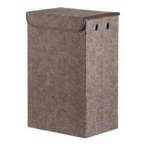 Autronic Prádelní koš DT3009 se víkem – šedý