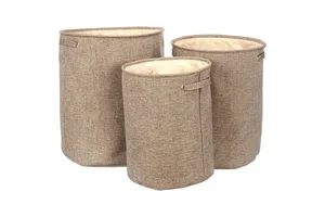 Autronic Sada 3 látkových košů na prádlo LK9581-BROWN