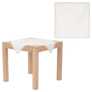 Autronic UBR109-3 Vánoční ubrus, 80 × 80 cm, bílý se stříbrnými okraji