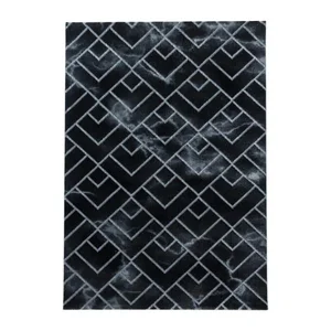Ayyildiz Naxos 3814 – Kusový koberec černá/šedá 140×200 cm
