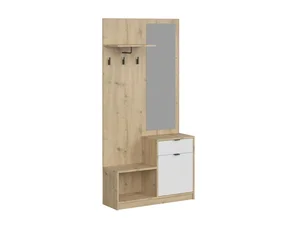 BAGOR Předsíňová stěna dub artisan/bílá