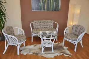 Bahama Velká bílá – ratanová sedací souprava