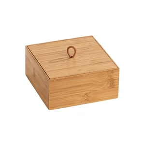 Bambusový box Wenko Terra s víkem, šířka 15 cm