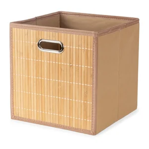 Bambusový úložný box 31 × 31 × 31 cm – přírodní barva, Compactor