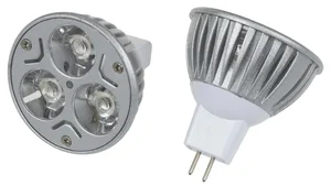 Barevná MR16 LED žárovka 3x1W Žlutá