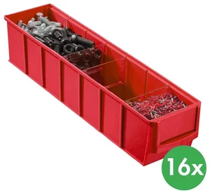 Barevný plastový skladovací box ShelfBox B 91x400x81 mm