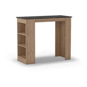 Barový stůl Peru – deska s mramorovým dekorem 47×120 cm, Marckeric
