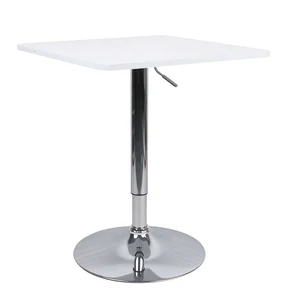 Barový stůl s nastavitelnou výškou – bílý, 60×60 cm, 70–91 cm – FLORIAN 2 NEW