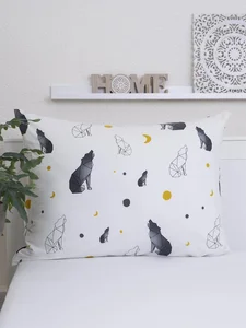 Bavlněný povlak na polštář Vlci 70x90 cm