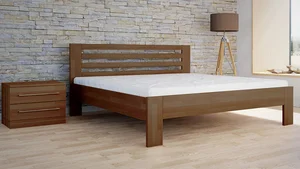 Bedton ENKA – dvoulůžko z masivu Buk, 180×195 cm, Sonoma lak