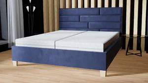 BEDTON LYRA TW 180×200 cm – masivní konstrukce, výška hlavy 140 cm, bočnice 50 cm, látka Bizon