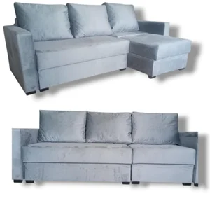 BELIVBEL II Rozkládací pohovka tmavě šedá