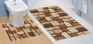 Bellatex 3D Koupelnová sada Kamenná dlažba