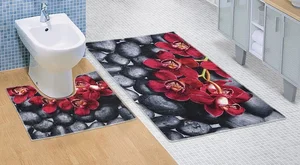 Bellatex Orchidea Sada koupelnových předložek 3D