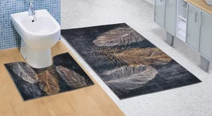 Bellatex Pírko 3D Koupelnová sada předložek
