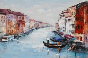 Benátky – obraz olejomalba na plátně 80x120 cm