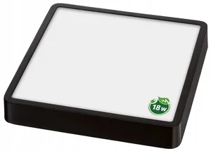 BERGE LED čtvercový panel 18W černý neutrální bílá