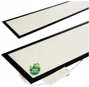 BERGE LED Panel 30x120 cm, 50W, černý, neutrální bílé světlo