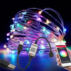 BERGE RGB LED Řetěz - 5 m, USB, Wi-Fi ovládání