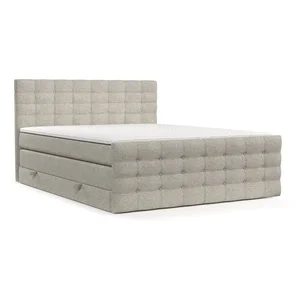 Béžová boxspring postel 160x200 cm s úložným prostorem Blend