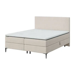 Béžová boxspring postel s úložným prostorem 180x200 cm Bufo – MESONICA