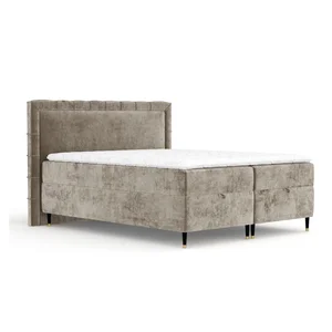 Béžová boxspring postel s úložným prostorem 180x200 cm Voyage – Maison de Rêve