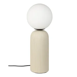 Béžová keramická stolní lampa Dash Zuiver, skleněné stínidlo, výška 53 cm