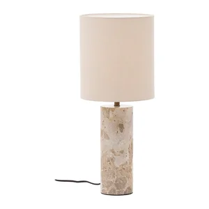 Béžová mramorová stolní lampa Raze