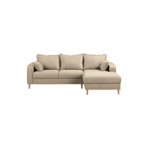 Béžová rohová pohovka Beata s pravým rohem