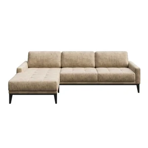 Béžová rohová pohovka MESONICA Musso Tufted levá