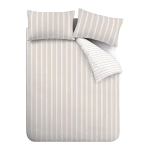 Béžové bavlněné povlečení 230x220 cm Ashford Stripe