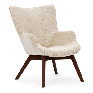 Béžové manšestrové křeslo Niko Ropez