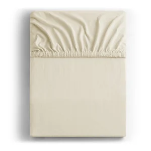 Béžové napínací prostěradlo jersey 140×200 cm Amber