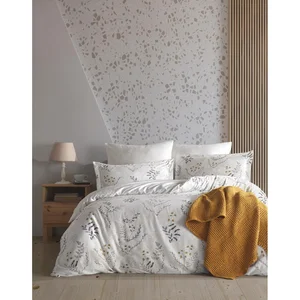 Béžové povlečení Renforcé 240×220 cm Soft Floral – Mila Home Luxury