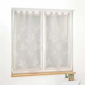 Béžové voálové záclony 2 kusy 60x90 cm