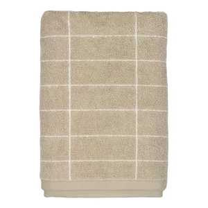 Béžový bavlněný ručník 50x100 cm Tile Stone Mette Ditmer Denmark