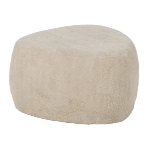 Béžový bouclé taburet Ixia