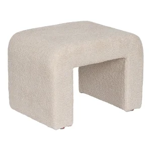 Béžový bouclé taburet Suave – Ixia